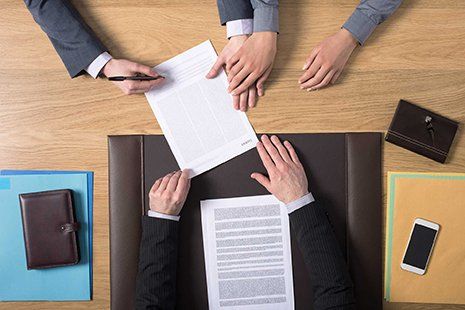 Notarized documents with official seal